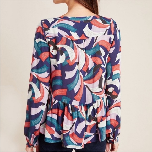 Anthropologie Maeve Cheyenne Peplum top - Picture 3 of 11